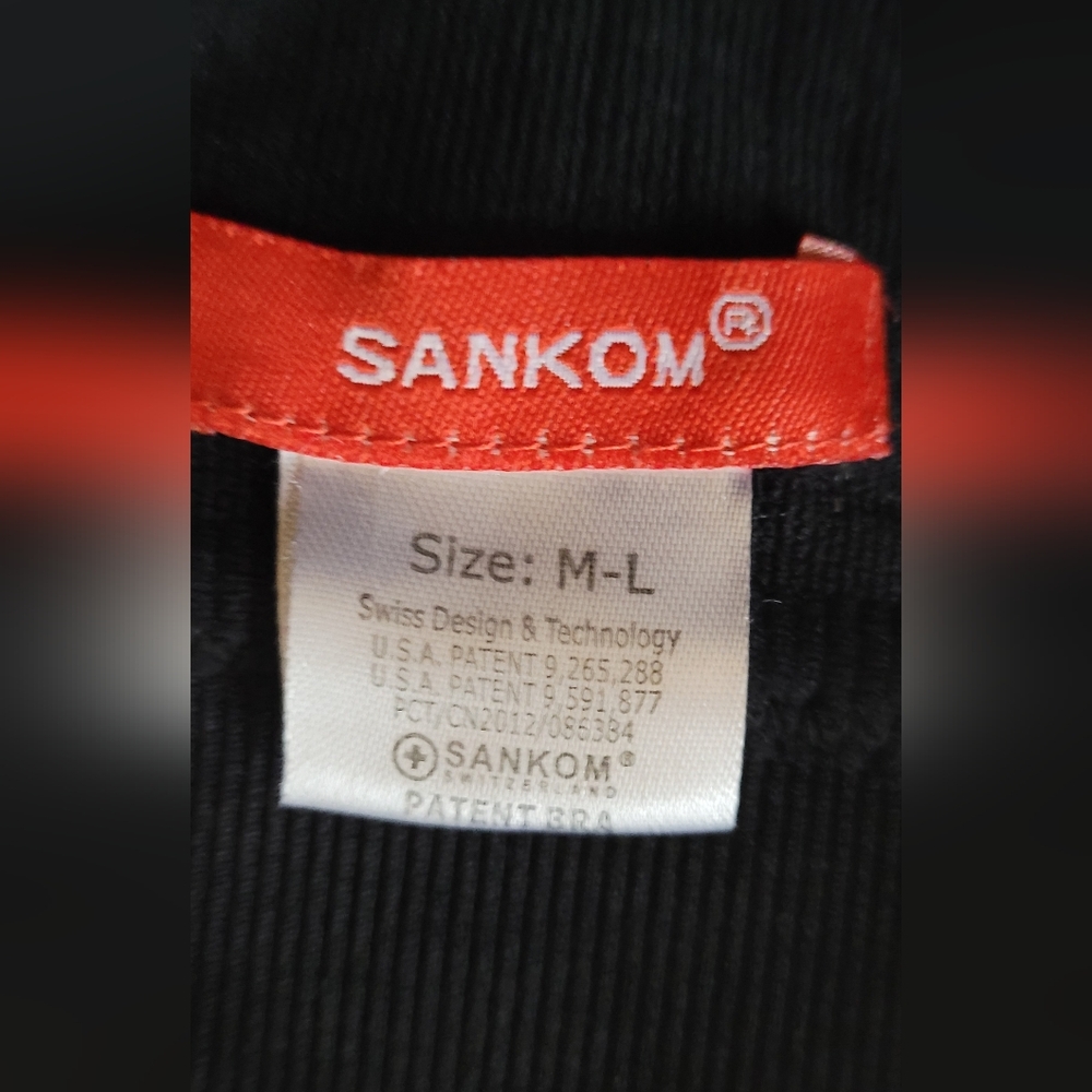SANKOM Patent Support & Posture Black Bra Sz M/L - Picture 15 of 16
